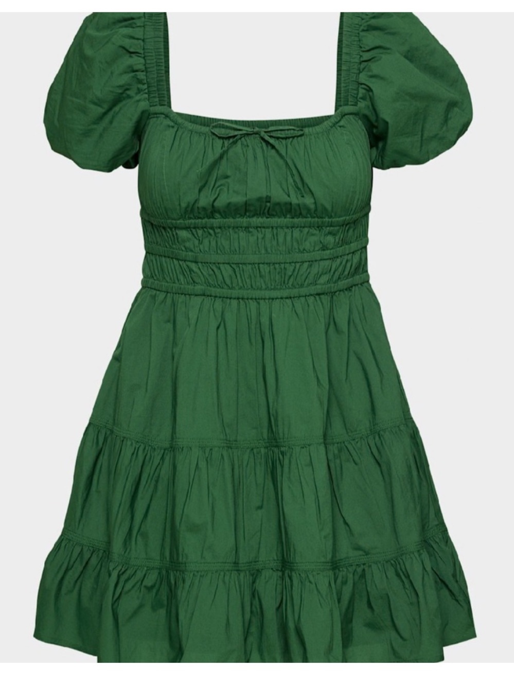 Aritzia Sunday Best Nori Green Martine Poplin Short-sleeve Dress Size XL NWT! - Picture 4 of 13